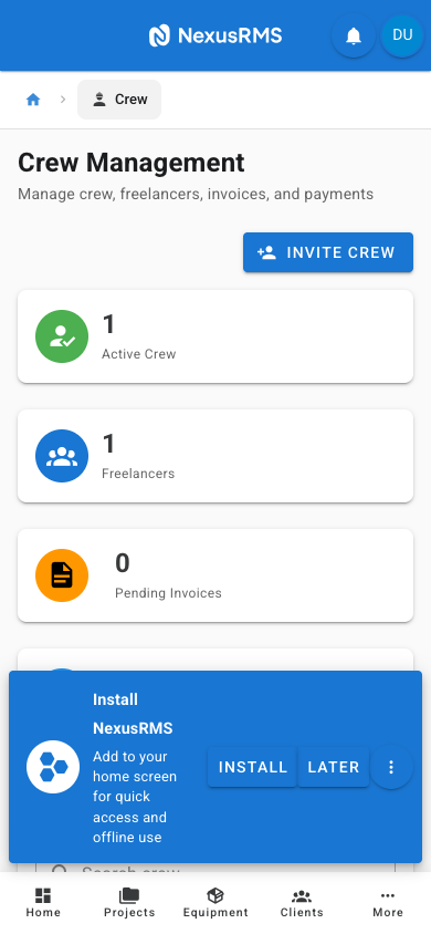 Mobile Crew App