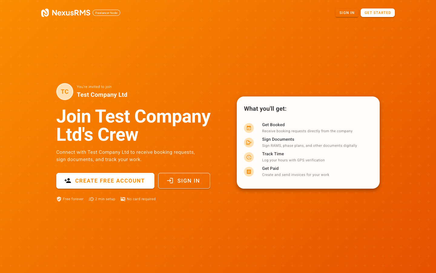Join Crew Public Page